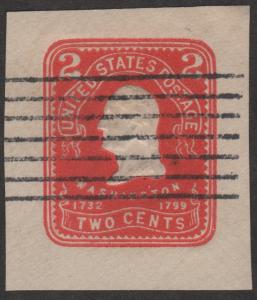 SC#U385 2¢ Washington Cut Square (1903) Used