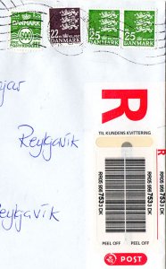 DENMARK. 1969 -05. Coat-of-Arms. and wavy-lines onRegistered cover