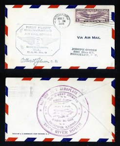 # C12 on CAM # 9 First Flight cover, Rockford, IL to Chicago, IL - 3-8-1930