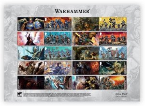 Warhammer Collectors Sheet, Royal Mail , MINT