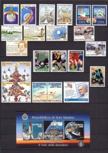 1998 - SAN MARINO - Complete year set - Scott #1412-1434 - MNH**