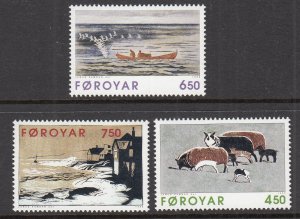 Faroe Islands 307-309 MNH VF