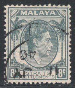 Straits Settlements 1938 King George VI 8c Scott # 243 Used