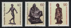 Berlin 20th Century Sculptures 3v 1981 MNH SG#B628-B630