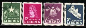 Liberia # 305-08 ~ Cplt Set 4 ~ M, Ucto, HMR ~ cv. .80