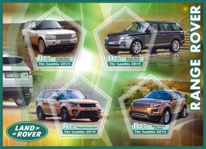 Stamps. Cars. Range Rover 2019 year 1+1 sheets perforated