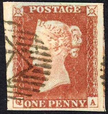 1841 Penny Red (QA) Plate 55 SUPERB Four Margins Cat 38++ Pounds 