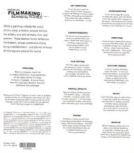 US #3772 MNH Full Sheet.  Film Making.  Write ups on back side of sheet.