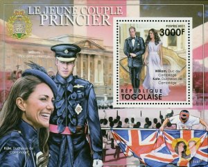 The Young Royal Couple Stamp Prince William & Katherine Middleton S/S MNH #4304