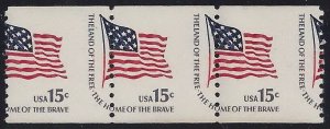 1618C Misperf Error / EFO Strip of 3 Flag Mint NH