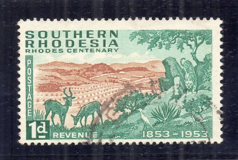 Southern Rhodesia 1953 Early Issue Fine Used 1d. NW-199741 