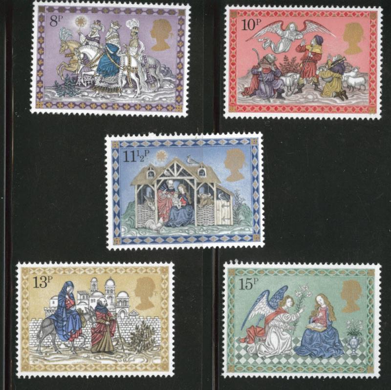 Great Britain Scott 879-83 MNH** 1979 Christmas set