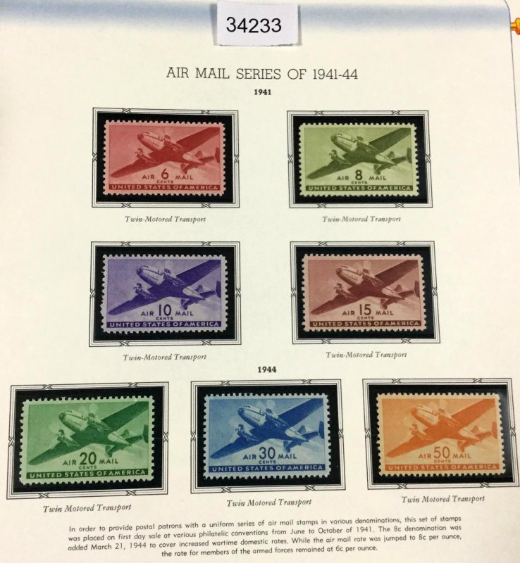 MOMEN: US STAMPS   1941 MINT OG H COLLECTION  LOT #34233