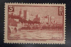 France Scott 344 MH* Palace of Popes Avignon stamp 1938 disturbed gum