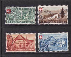 Switzerland # B 146-149, Used Set, # 149 Damaged