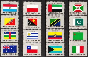 425-40 United Nations 1984 Flags MNH