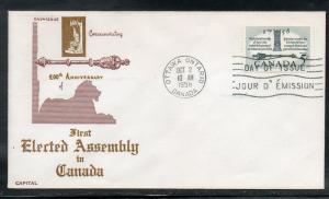 Canada #382 Assembly FDC Capital Cachet unaddr C401