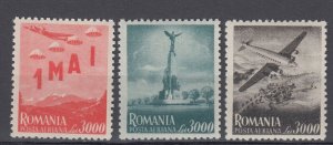 Romania 1947 STAMPS AIR PLANES WORK DAY 1 MAY MNH POST STATUE LABOUR