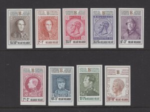 Belgium #B883-91  (1972 Belgica '72  Charity issue) IMPERF  VFNGAI CV €180