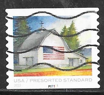 USA 5686: Barn in Spring, plate no single, used, VF