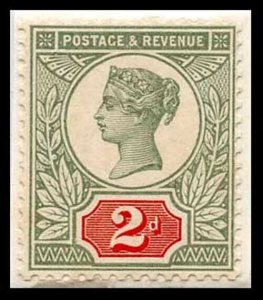 2d Jubilee on Original piece from the Stamp Committee Book SUPERB COLOUR