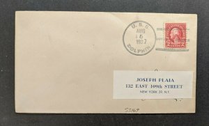 1937 USS Dolphin Submarine Navy Cover to New York City Ship Cancel