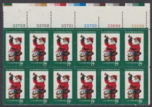 1472 Christmas Plate Block MNH