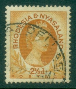 Rhodesia & Nyasaland 1954-56 QEII Portrait 2½d ocher FU