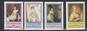 St. Lucia # 573-576, Paintings of Women, Mint NH, 1/2 Cat.