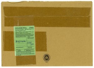 Germany to USA Deutsche Post Registered Land Mail Economy Cover Customs Label