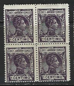 ELOBEY, ANNOBON Y CORISCO 39 MNH BLK 4 L611