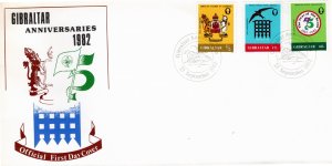 Gibraltar 1982 Sc 437-9 FDC