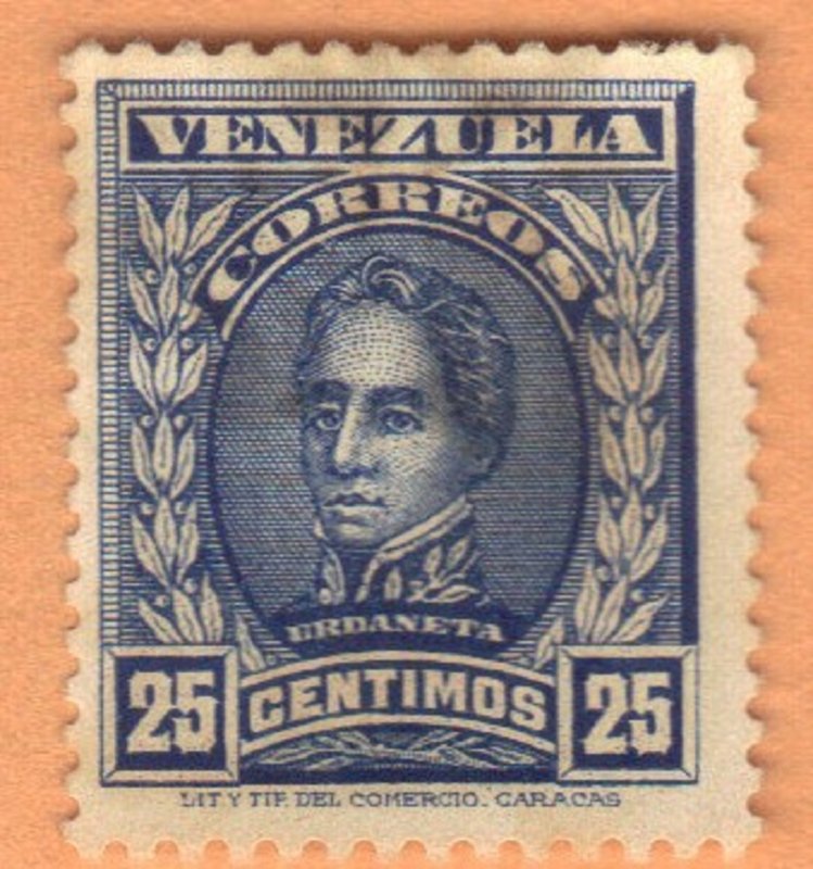 VENEZUELA SC# 255B **USED** 1913  25c  SEE SCAN