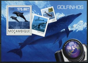 Mozambique Marine Animals Stamps 2014 MNH Bottlenose Dophins Fauna 1v S/S