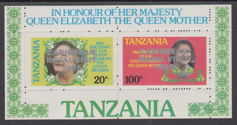 Tanzania 297a Queen Mother Souvenir Sheet MNH VF