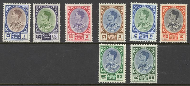 Thailand Sc# 355-362 MH Set/8 1961 King Bhumibol Adulyadej