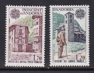 Andorra French  #269-270  MNH  1979 Europa postman  postal history