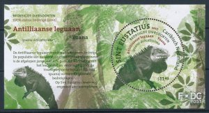 [112131] Caribbean Netherlands 2017 St. Eustatius Iguana Miniature Sheet MNH