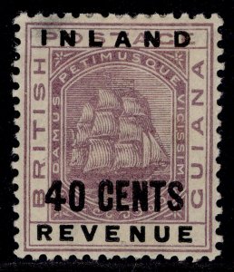 BRITISH GUIANA QV SG183, 40c dull purple, M MINT. Cat £50.