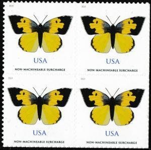 U.S.#5346 California Dogface Butterfly 70c Block of 4, MNH.