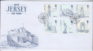 Jersey 2014, 'New Jersey,  Set of 6 . on FDC