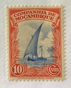 Mozambique Company 1937 Scott 177 MNH - 10c,  traditional sailboat, Dhow