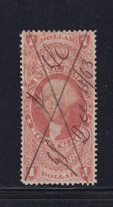 R73c F-VF used revenue neat cancel with nice color cv $ 300 ! see pic !