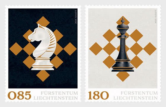 stamps of Liechtenstein 2021 - 50 Years of the Liechtenstein Chess Federation -