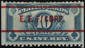 SC#RF23 10¢ Playing Card Stamp: Precancel E.E.F. Corp. (1929) Used