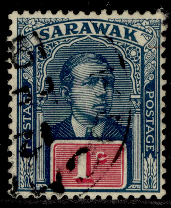 SARAWAK GV SG50, 1c slate-blue & red, FINE USED.