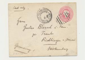 CAPE OF GOOD HOPE -WURTTEMBURG 1896 BOSMANS CROSSING CDS ON 1d ENVELOPE