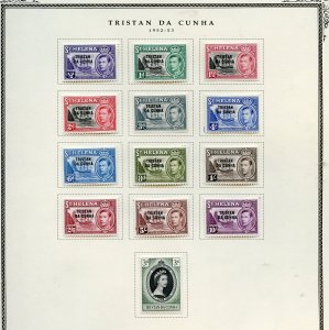 TRISTAN DA CUNHA MINT HINGED LOT F/VF ON ALBUM PAGES