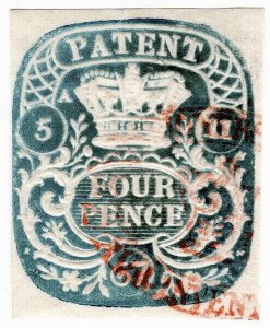 (I.B) QV Revenue : Patent Office 4d (1867)