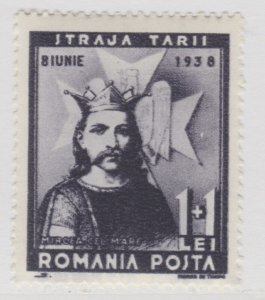 1938 ROMANIA Semi-Postal Mircea the Great 1L+1L MH* Stamp A29P6F31098-